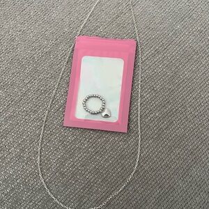 Elegant Silver Necklace with Heart Pendant